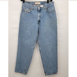 Levi's Men Blue Loose Comfort Fit 100% Cotton High Rise Straight Jeans Size 34